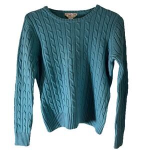 Vtg Petite Sophisticate Extra Fine Italian Merino Wool Sweater Sz S Cable Knit